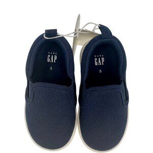 NWT Baby Gap Navy Slip-On Sneakers With Memory Foam
